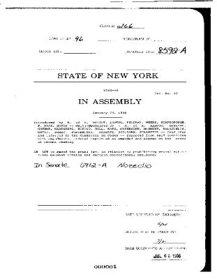 NYS Bill and Veto Jackets: 1996, Chapter 266