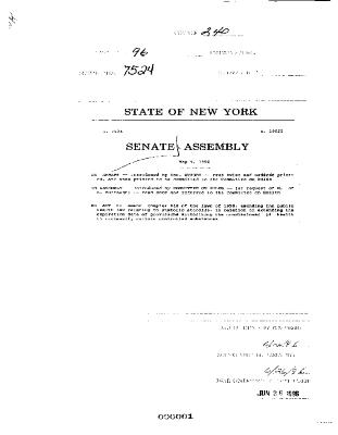 NYS Bill and Veto Jackets: 1996, Chapter 240