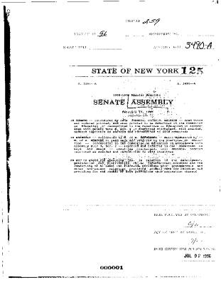 NYS Bill and Veto Jackets: 1996, Chapter 259