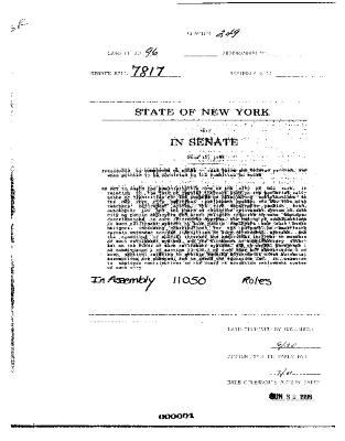 NYS Bill and Veto Jackets: 1996, Chapter 249