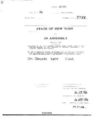 NYS Bill and Veto Jackets: 1996, Chapter 212