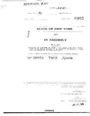 NYS Bill and Veto Jackets: 1996, Chapter 255