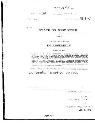 NYS Bill and Veto Jackets: 1996, Chapter 257