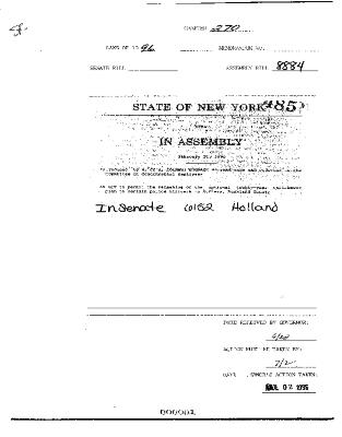 NYS Bill and Veto Jackets: 1996, Chapter 270