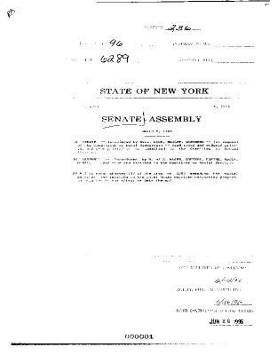 NYS Bill and Veto Jackets: 1996, Chapter 236