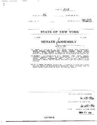 NYS Bill and Veto Jackets: 1996, Chapter 208