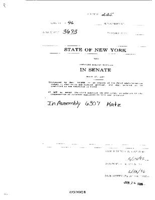 NYS Bill and Veto Jackets: 1996, Chapter 225