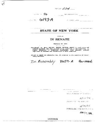NYS Bill and Veto Jackets: 1996, Chapter 234