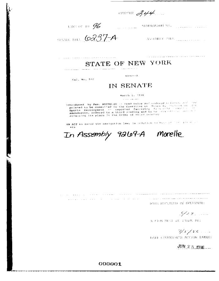 NYS Bill and Veto Jackets: 1996, Chapter 244
