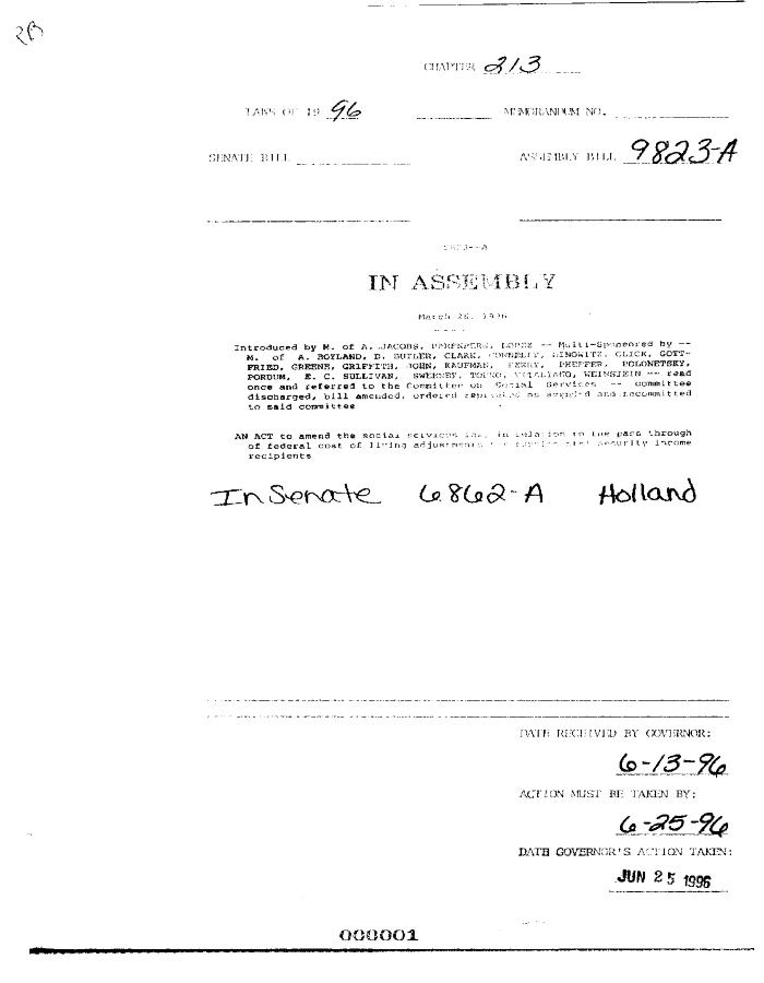 NYS Bill and Veto Jackets: 1996, Chapter 213