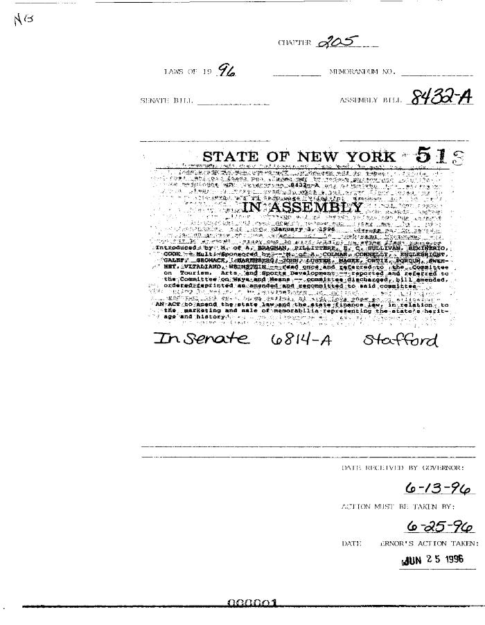 NYS Bill and Veto Jackets: 1996, Chapter 205