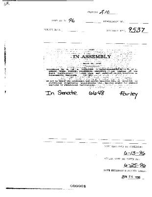 NYS Bill and Veto Jackets: 1996, Chapter 210
