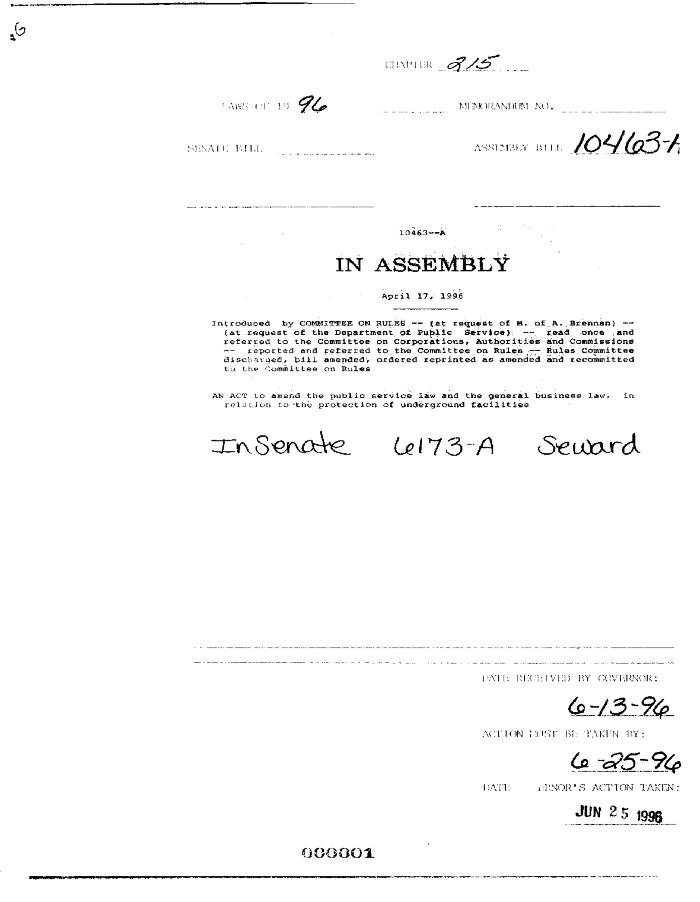NYS Bill and Veto Jackets: 1996, Chapter 215
