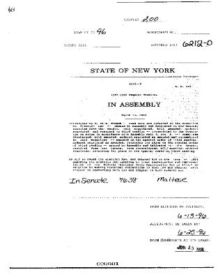 NYS Bill and Veto Jackets: 1996, Chapter 200