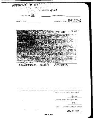 NYS Bill and Veto Jackets: 1996, Chapter 263