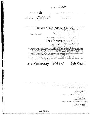 NYS Bill and Veto Jackets: 1996, Chapter 227
