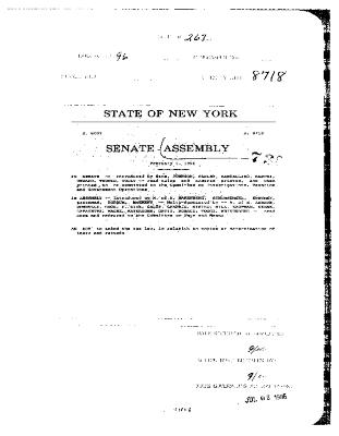 NYS Bill and Veto Jackets: 1996, Chapter 267