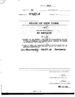 NYS Bill and Veto Jackets: 1996, Chapter 369