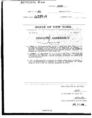 NYS Bill and Veto Jackets: 1996, Chapter 340
