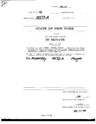 NYS Bill and Veto Jackets: 1996, Chapter 364