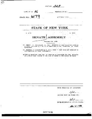 NYS Bill and Veto Jackets: 1996, Chapter 329