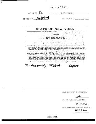 NYS Bill and Veto Jackets: 1996, Chapter 308