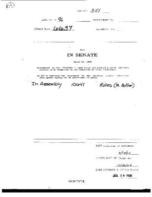 NYS Bill and Veto Jackets: 1996, Chapter 351