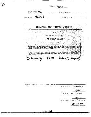 NYS Bill and Veto Jackets: 1996, Chapter 283