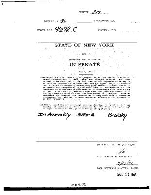 NYS Bill and Veto Jackets: 1996, Chapter 317