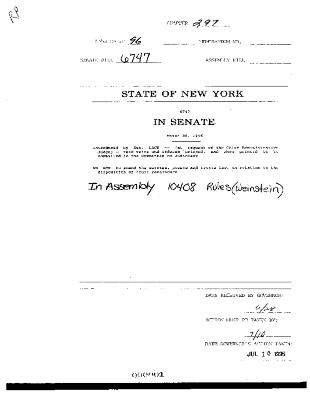 NYS Bill and Veto Jackets: 1996, Chapter 297