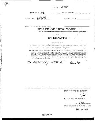 NYS Bill and Veto Jackets: 1996, Chapter 295
