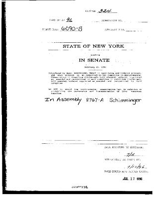 NYS Bill and Veto Jackets: 1996, Chapter 324