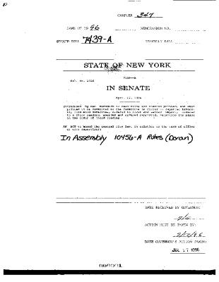 NYS Bill and Veto Jackets: 1996, Chapter 347