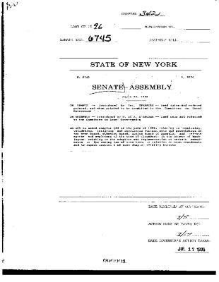 NYS Bill and Veto Jackets: 1996, Chapter 342