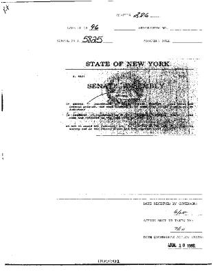 NYS Bill and Veto Jackets: 1996, Chapter 286