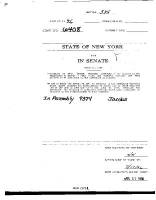 NYS Bill and Veto Jackets: 1996, Chapter 335