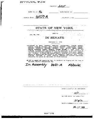 NYS Bill and Veto Jackets: 1996, Chapter 325
