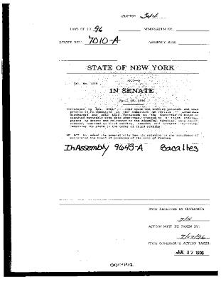NYS Bill and Veto Jackets: 1996, Chapter 344