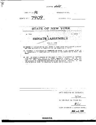 NYS Bill and Veto Jackets: 1996, Chapter 445