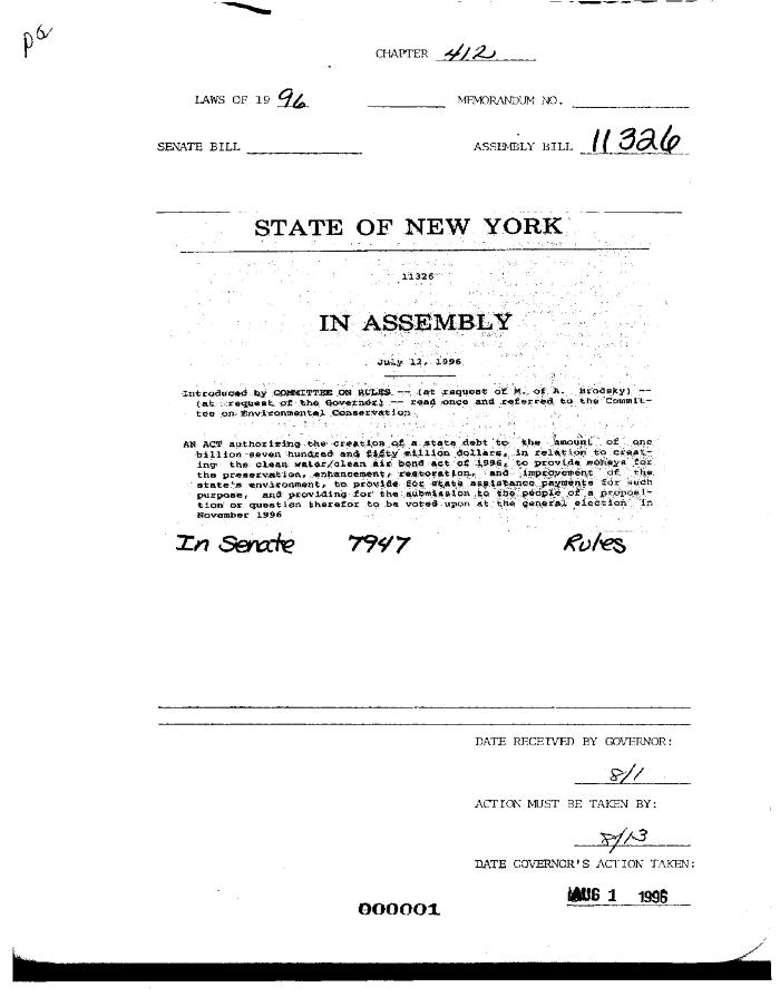 NYS Bill and Veto Jackets: 1996, Chapter 412