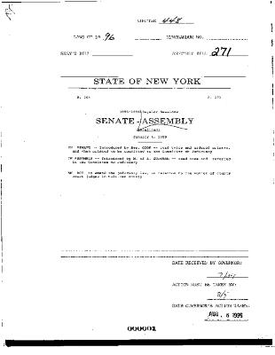 NYS Bill and Veto Jackets: 1996, Chapter 448