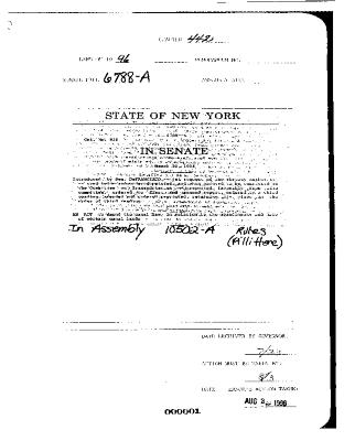 NYS Bill and Veto Jackets: 1996, Chapter 442