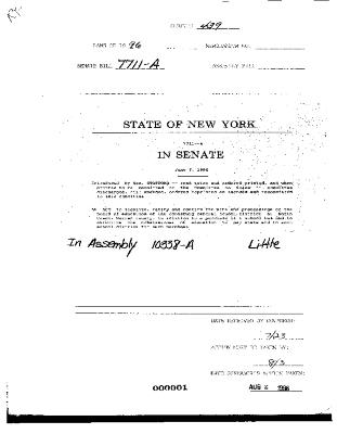 NYS Bill and Veto Jackets: 1996, Chapter 439
