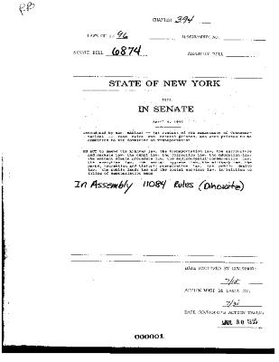 NYS Bill and Veto Jackets: 1996, Chapter 394