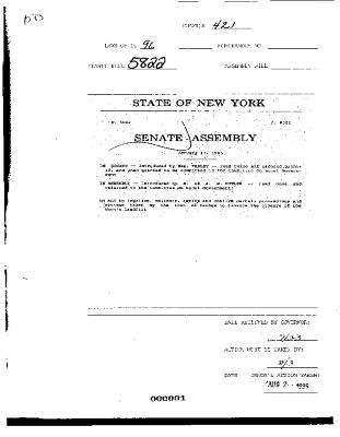 NYS Bill and Veto Jackets: 1996, Chapter 421