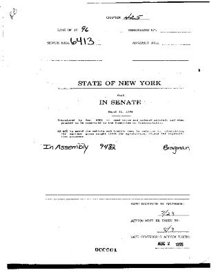 NYS Bill and Veto Jackets: 1996, Chapter 425