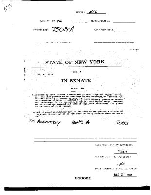 NYS Bill and Veto Jackets: 1996, Chapter 436