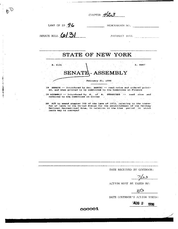 NYS Bill and Veto Jackets: 1996, Chapter 423