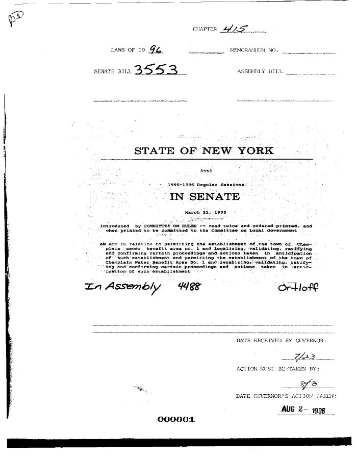 NYS Bill and Veto Jackets: 1996, Chapter 415