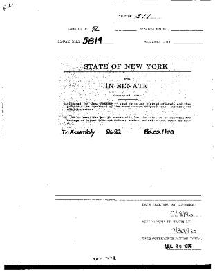 NYS Bill and Veto Jackets: 1996, Chapter 377